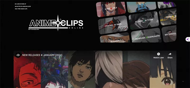 anime clips homepage