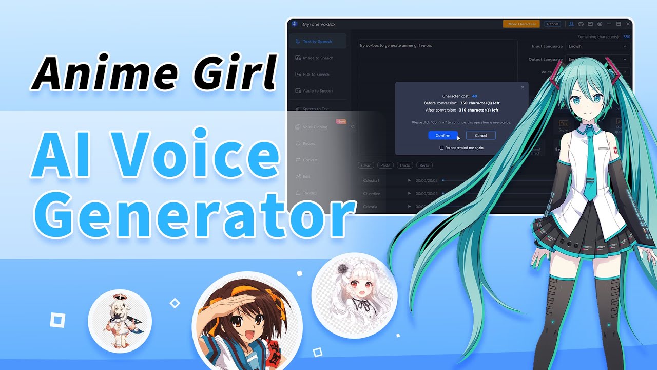 Bring Your Favorite Anime Characters to Life with Our Voice Generator