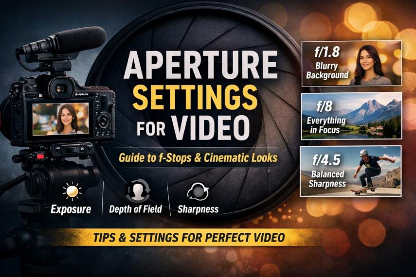 aperture settings for video