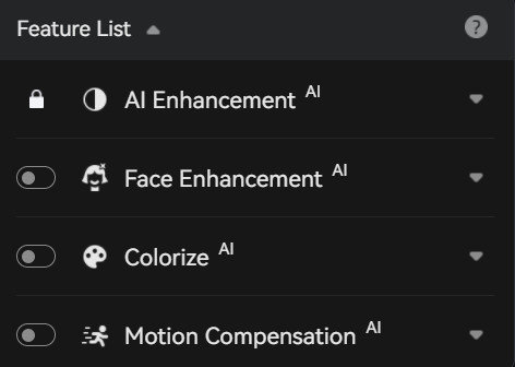 AVCLabs Video Enhancer AIモデル一覧