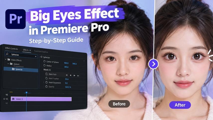 create big eyes effect in Premiere Pro