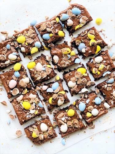 Cadbury egg brownies