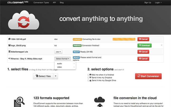 converting mov to mp4 online cloudconvert