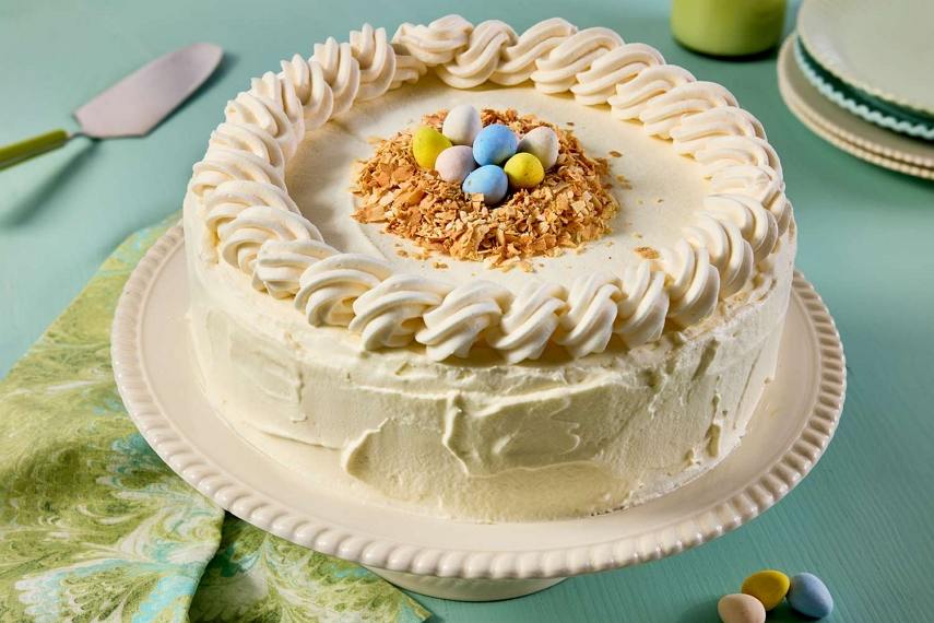 coconut cream easter cake