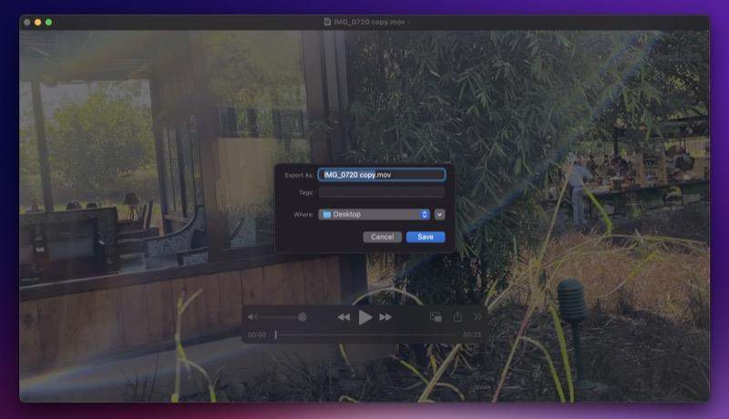 come comprimere un file video su mac