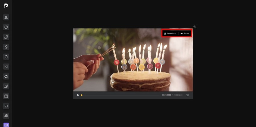 حفظ وتنزيل الفيديو النهائي