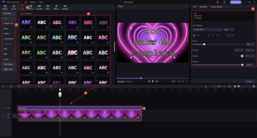 HitPaw Edimakor romantic video maker app