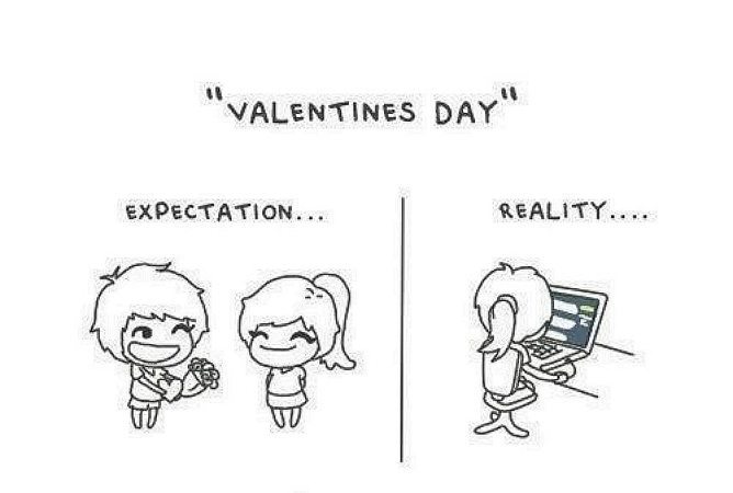 valentine expectation vs reality idea