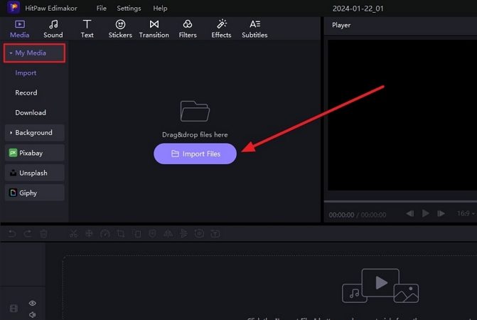 import media in hitpaw