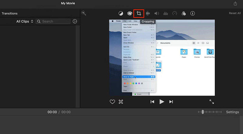 how to crop video on mac