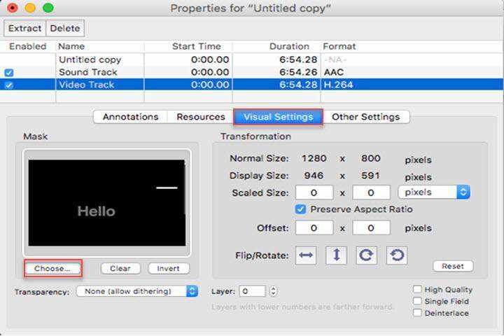 video crop mac