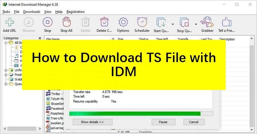 كيفية تنزيل ملف TS باستخدام IDM  Titre: كيفية تنزيل ملف TS باستخدام IDM: الدليل مع الصور