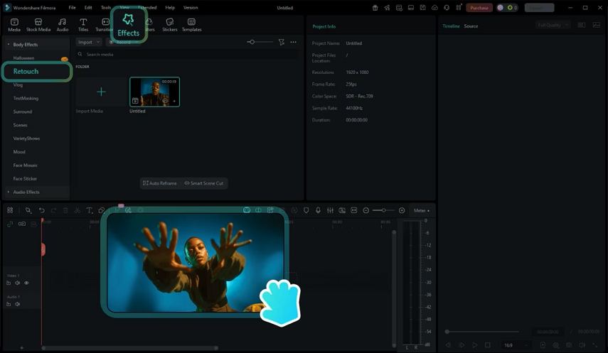 Filmora video beauty effects