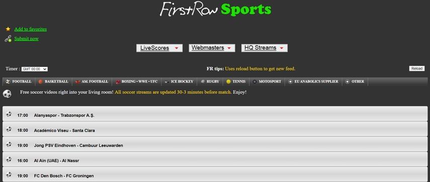 what is firstrowsports website