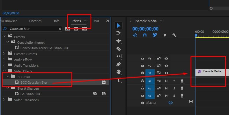 Gaussian blur in Premiere Pro