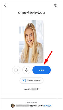 desfoque de fundo do google meet antes de fazer uma chamada de vídeo no celular - passo 6