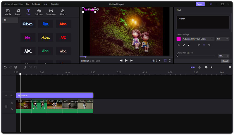 hacer un avatar Anime online gratis - añadir transiciones