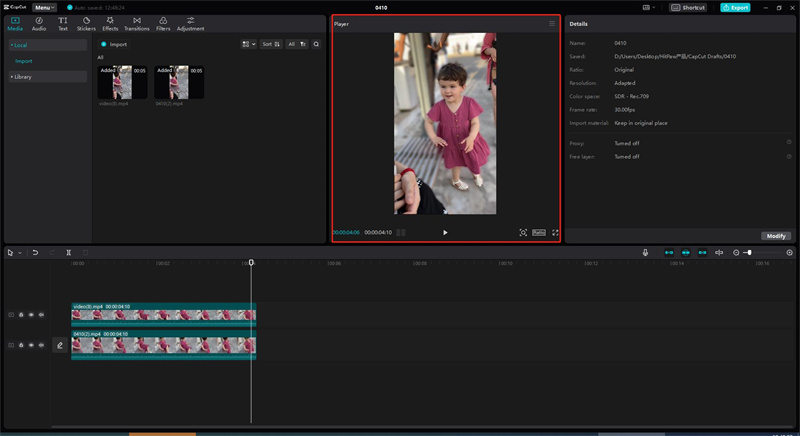 cómo desenfocar un video en CapCut exportar el video procesado