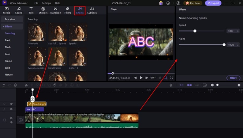 include effects on video