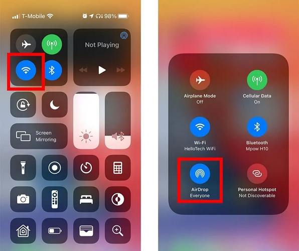 ativar airdrop no iphone