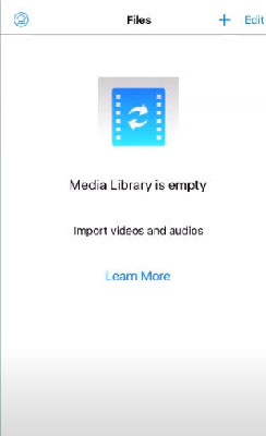 adicionar arquivos MP4 na biblioteca do Media Converter