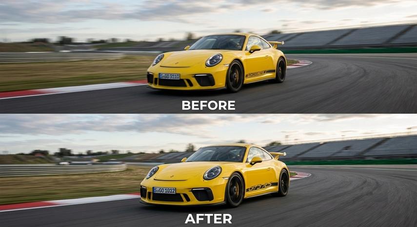 fix motion blur in video with AI