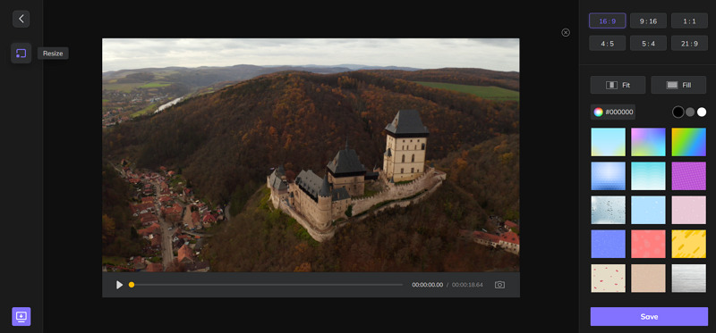 Step 2 to Online HitPaw Resize Video Anamorphic