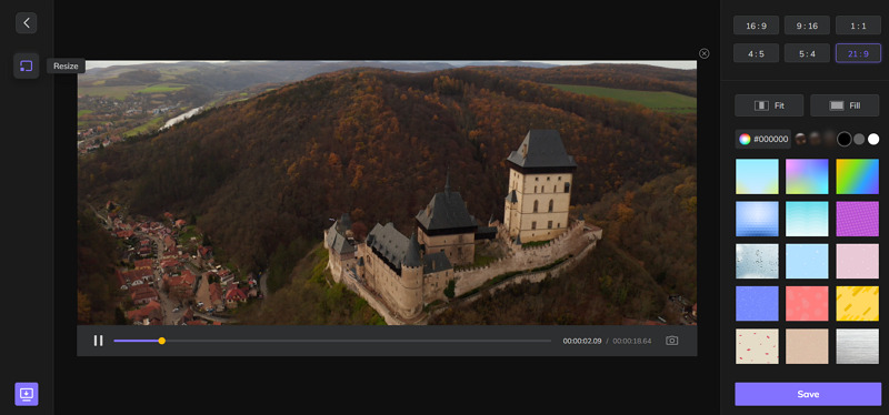Step 3 to Online HitPaw Resize Video Anamorphic