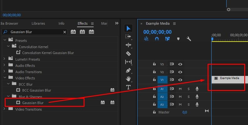 premiere pro gaussian blur