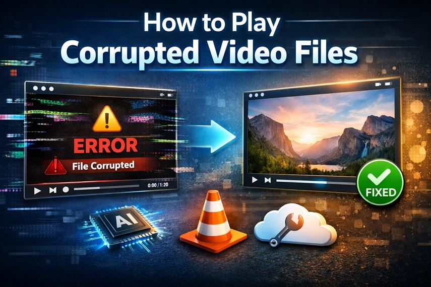 how to play corrupted video