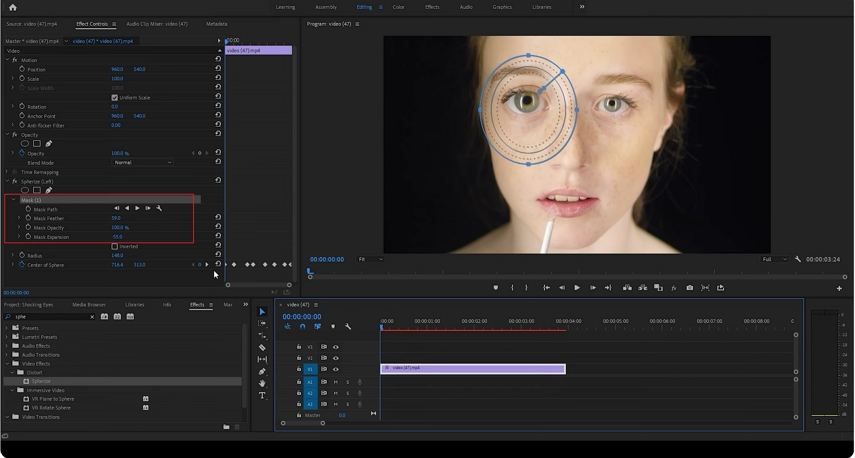 premiere pro ellipse mask