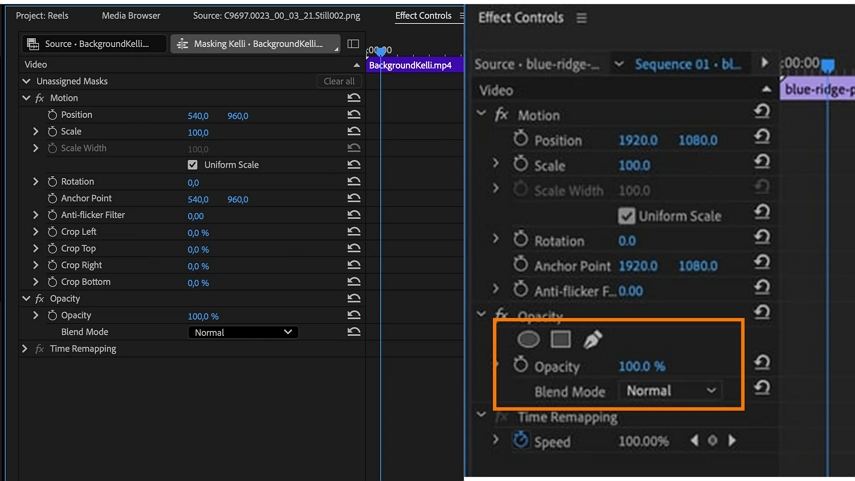 find opacity in premiere pro