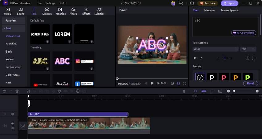 captions editing hitpaw edimakor