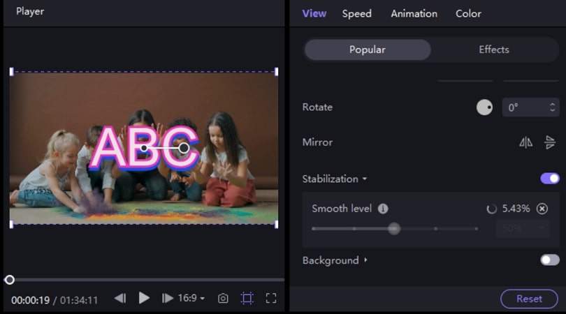 video stabilization hitpaw edimakor