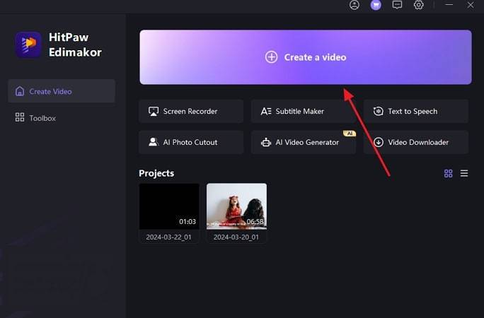create new edimakor video
