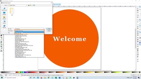 exportar imagem como formato svg no inkscape