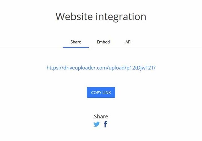 share the uploader