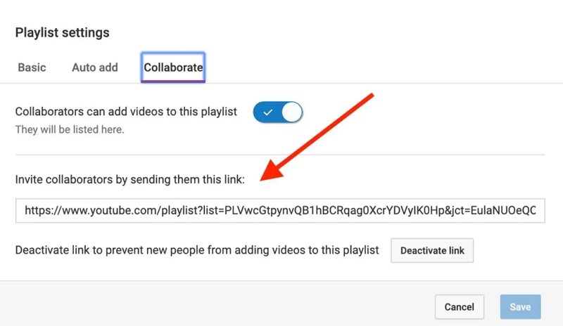 how to share youtube playlist on iphone