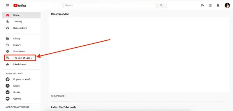 share a youtube playlist