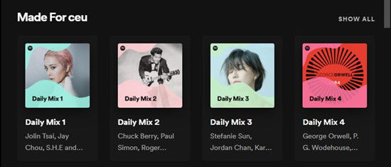 find spotify mix on desktop app