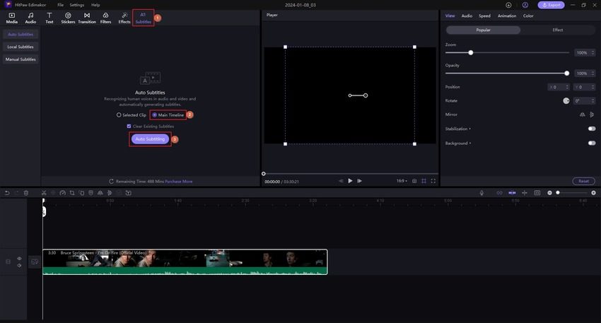 HitPaw Edimakor video caption editor