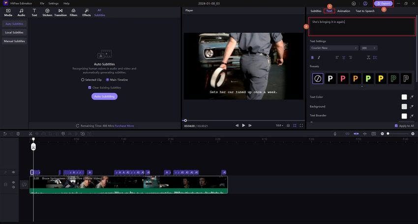 HitPaw Edimakor video editor add subtitles