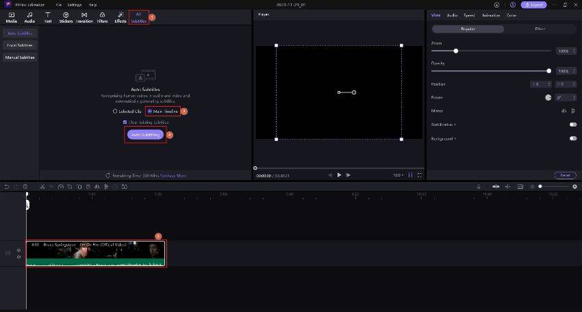 HitPaw Edimakor how to get the transcript of a youtube video