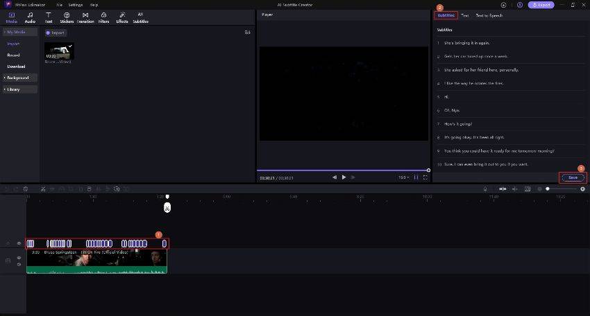 HitPaw Edimakor transcript on youtube