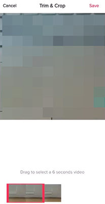 how to change TikTok profile pic - select video