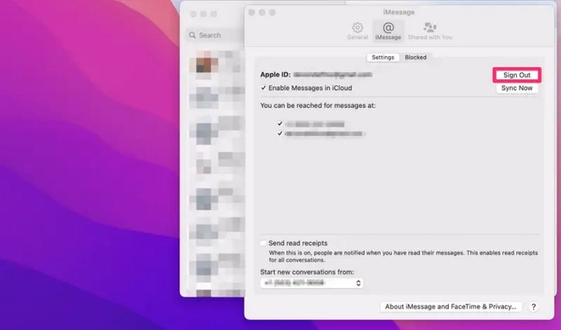 Macでimessageをオフにする