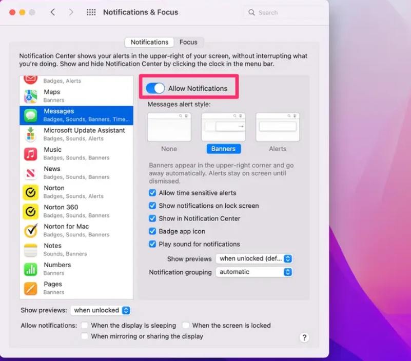 Macでimessageをオフにする