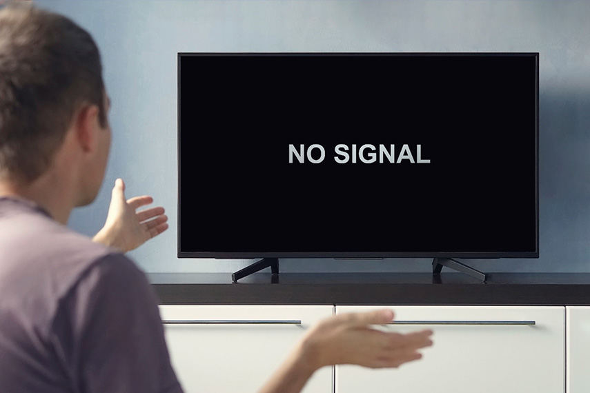 no signal of TV