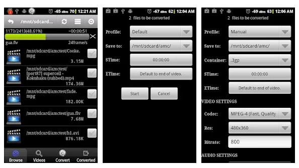 compresser la vidéo pour l'envoie par e-mail en utilisant Android