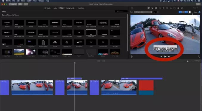 how to add text to a video in imovie